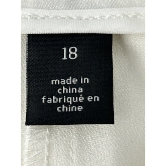 Halogen Women’s White Pockets Ankle Pants Cotton Spandex NWT Size 18 - Picture 7 of 8